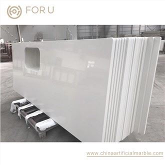 Polished White Quartz Countertops